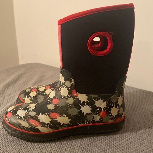 Lily & Dan insulated neoprene snow rain pull on boots Big Kids 2/3 - Picture 3 of 7